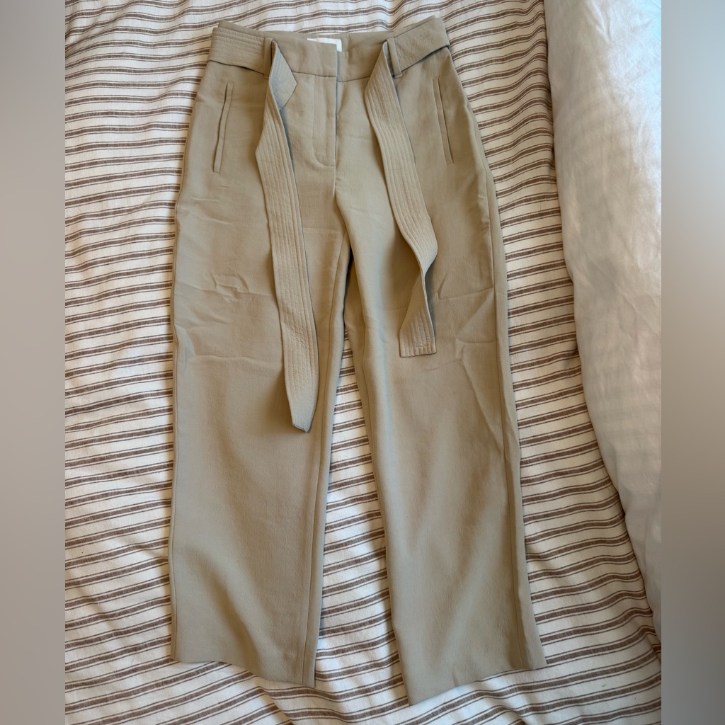 Wilfred High-Rise Pants With Self-Tie Belt
